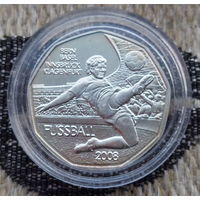 Австрия 5 евро 2008 года, Proof. Футбол. Серебро! Предложи свою цену или обмен!