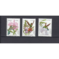 Фауна. Птицы. Бразилия. 1991. 3 марки. Michel N 2435-2437 (2,1 е)