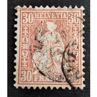 Швейцария. 1862г. Mi25. Высокая цена каталога. 40Е.