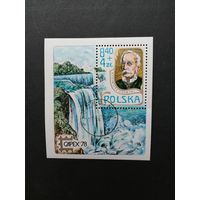 Польша 1978 Блок Mi.69 с маркой "Международная филателистическая выставка "CAPEX 78" в Торонто" (гашение с клеем) Mi.2561 каталог 1.00 евро