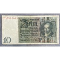 Банкнота. Германия. Веймарская республика. 10 рейхсмарок 1929 год. С рубля без МЦ.