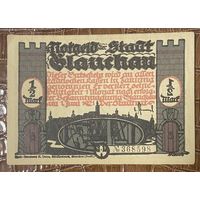 Нотгельд 1/2 марки 1921 год. Глаухау. Веймарская республика