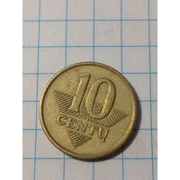 10 центов Литва 2007 год