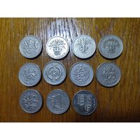 Великобритания, 1 фунт 1983 - 2014 года