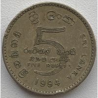 Шри-Ланка 5 рупий 1994 г.