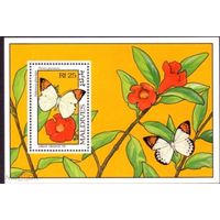 Мальдивы 1993. Бабочки, цветы. MNH