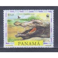 [1610] Панама 1997. Фауна.Рептилии.Крокодил. Гашеная марка.