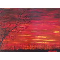 Зімовы вечар у Верхлесе (Снежань) (холст на подрамнике, 60х80х2, масло, 2026г) автор А.Счаснович