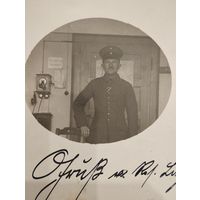 Фото ПМВ .  Штабной шифровальщик награждён ЖК.Оригинал!