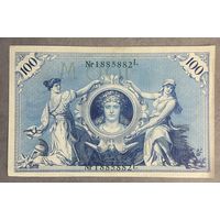 Банкнота 100 марок 1908 год. Германская империя. Зеленая печать. С рубля без МЦ. НЕ БЫЛА В ОБОРОТЕ.