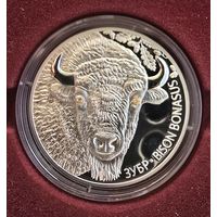 Зубр. Защита окружающей среды. Серебро. 20 рублей. 2012 год.