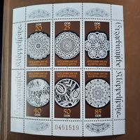 ГДР 1988. Кружевное искусство. Малый лист
