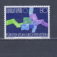 [1627] Лихтенштейн 1978. Вступление в Совет Европы. Одиночный выпуск. MNH