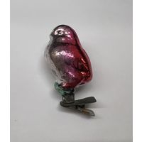 Елочная игрушка птица воробей СССР