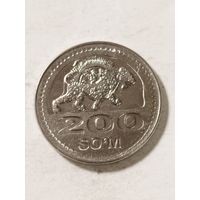 Узбекистан 200 сом 2018