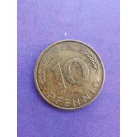 Германия ФРГ 10 пфеннигов 1991 D