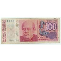 Аргентина 100 аустралей 1985 год