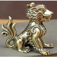 Статуэтка миниатюра Дракон-Лев Бронза