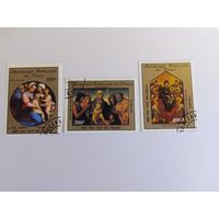 Марки   Живопись 1984 г.    Конго     3 шт -  2  руб