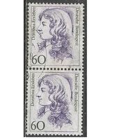 ФРГ. Д.Эркслебен. Философ, врач. 1987г. Mi# 1332. Сцепка.