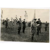 Фронтвое фото клятва у знамени 144ШАП полка подписано1945 ГЕНЕРАЛ ГСС(А45)