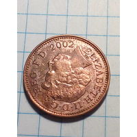 1 пенни Великобритания 2002 год