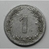 Тунис, 1 миллим, 1960 год