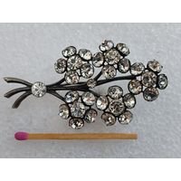 Брошь винтажная советская. Букет. Харьковский ювелирный завод. серебро, 875