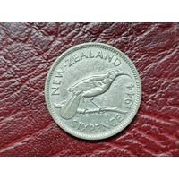 6 пенсов Новая Зеландия 1944 г.