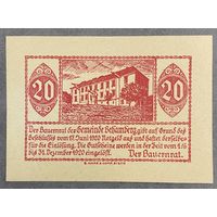 Нотгельды Австрия Бехамберг 20 геллеров 1920 год