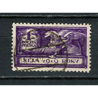 Польша - 1919 - Грифоны 1М - [Mi.129] - 1 марка. Гашеная.  (Лот 15JL)-TG2P32
