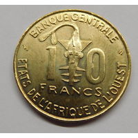 Западная Африка 10 франков 2002 г (1)