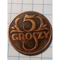 5 гроша Польша 1935 год