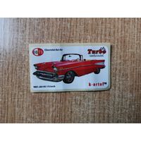 Вкладыш Turbo cabriolet 08 наклейки фантики авто auto турбо Кабриолет