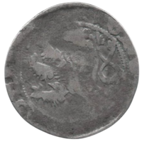 Город Прага. Королевство Богемия. 1 Пражский грош  1378-1386 гг. Масса 2.89 г. Король Вацлав IV (III)