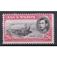 165.BrK. Великобритания. Колонии. Асенсьон. Георг VI. Местные мотивы. 1944 г. 2,6 Sh. Mi.#50C.
