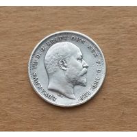 Великобритания, 3 пенса 1902 г., серебро 0.925, Эдуард VII (1901-1910)