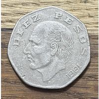 10 Песо Мексика 1981г.