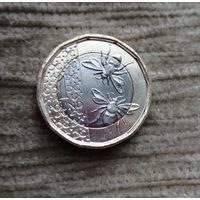 Werty71 ВЕЛИКОБРИТАНИЯ 1 фунт 2025  Пчёлы Карл Биметалл