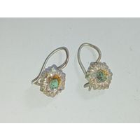 Серьги  старинные  . Распродажа винтажный бижутерии с рубля !