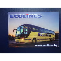 Календарик 2015 г.  Ecolines. Belarus.