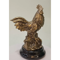 Статуэтка Петух Бронза/Змеевик