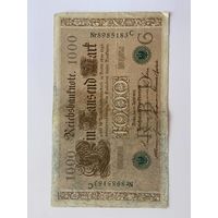 1000 марок Германской империи- зеленая печать