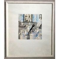 Романов С.Г. Иллюстрация к журналу "Вожык", 1950-е гг.