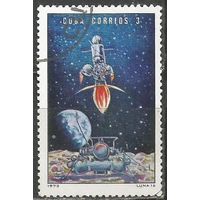 Куба. День космонавтики в СССР. Луна-16. 1973г. Mi#1873.