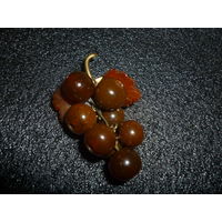 С Рубля!!Янтарная Брошь Виноград Старая Германия (SBM) 20-40-ые Оригинал