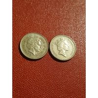 Великобритания, 5 пенсов 2006 и 1991 годов.