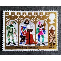 Марка Великобритания 1973 год Рождество