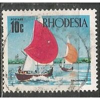 Родезия. Озеро. Яхта. 1970г. Mi#94.