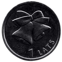 Латвийская Республика. Латвия /ІІ Республика/. 1 лат 2012. Колокольчики.